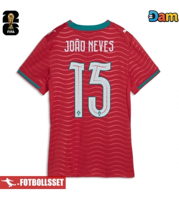 Portugal Joao Neves #15 Hemmatröja Dam VM 2026 Kortärmad